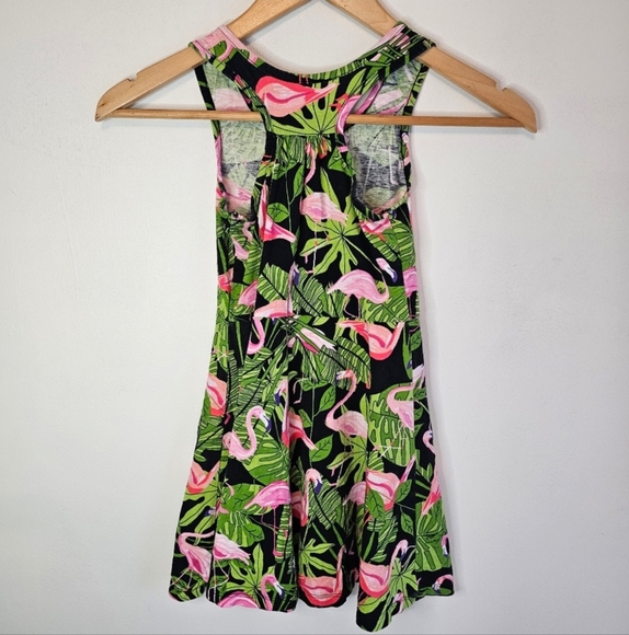 Children's Place Girls Sleeveless Flamingo Print Knit Racerback Dress Si… - Picture 4 of 4
